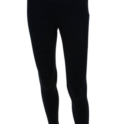 Athleta Womens Striped Pull On High Rise Leggings Navy Blue Black Size Small